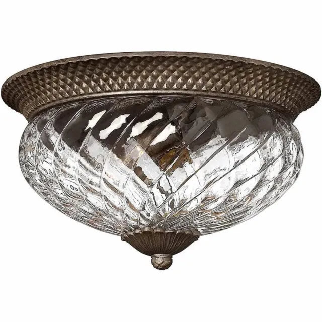 Hinkley LED Plafondlamp Plantation | 3X E27 Max 60W | Dimbaar | Pearl Bronze Geen