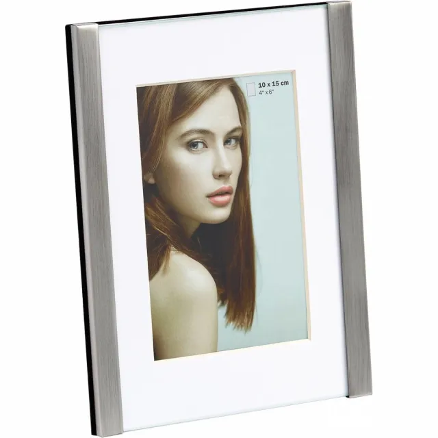 Walther IM520S Mette - Roestvrij stalen portretlijst - Fotoformaat 15x20 cm - Zilver
