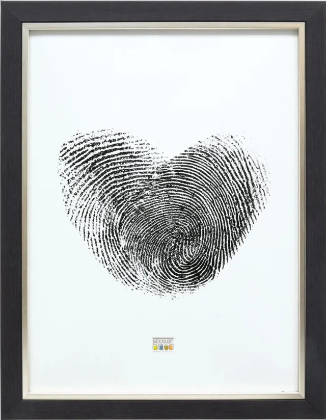 Deknudt Frames fotolijst S45VF7 - grijs met zilverbies - foto 50x70 cm donkergrijs