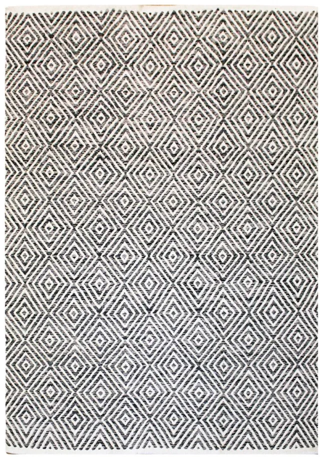 Padiro design laagpolig vloerkleed 160 x 230 cm - donkerbeige - modern abstract ruitontwerp - voor vloerverwarming - van katoen, polyester, viscose en modacryl