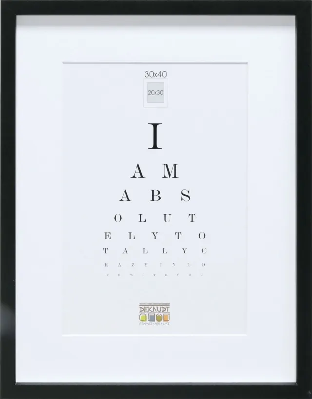 Deknudt Frames fotolijst - zwart met passe-partout - 20x30 / 30x40 cm