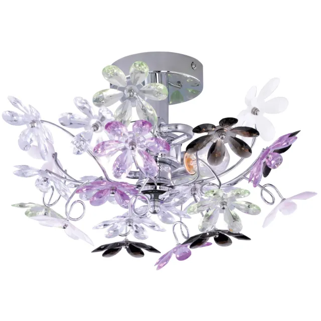 Reality FLOWER - Wandlamp - Chroom - excl. 2x E14 4 W