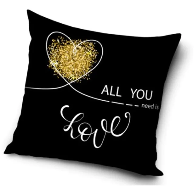Love Love, kussensloop 40*40 cm Zwart