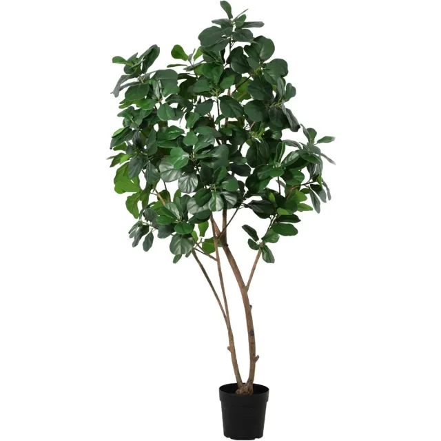 Trendyplants Kunst Ficus Lyrata Boom - Vioolbladplant - Kunstplant - Hoogte 180cm - Potmaat Ø23cm Groen
