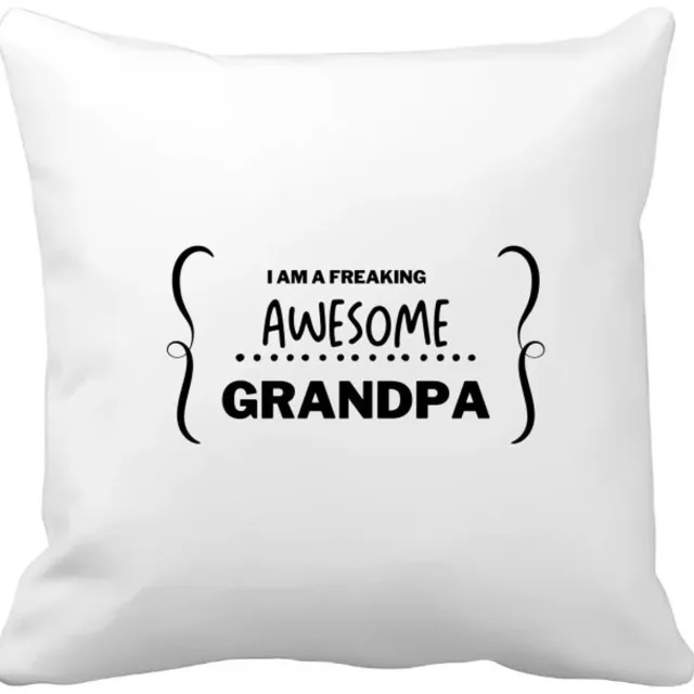 Akyol i am a freaking awesome grandpa Kussen hoes - Opa - geweldige opa - liefste opa - verjaardag - cadeau - kado - bedankje - geschenk - 40 bij 40 cm Multicolor
