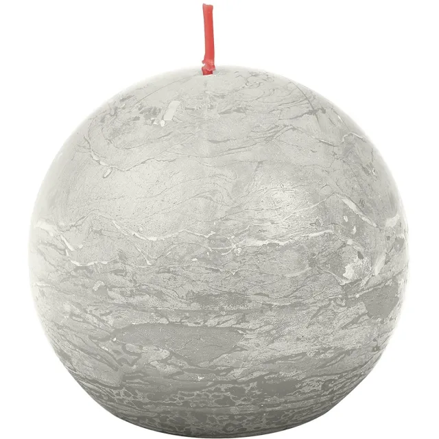 Bolsius Rustiek bolkaars - Ø76mm - Sandy Grey Grijs
