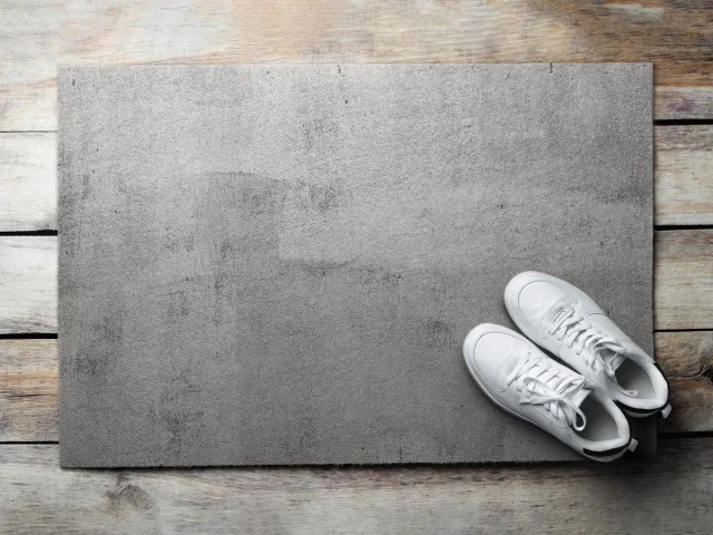 Coloray Deurmat voor binnen - Grijs Grote Deurmat - Concreet Binnenmat - Binnen Deurmat - Wasbare Deurmat - 60x40 cm Grijs - Concreet