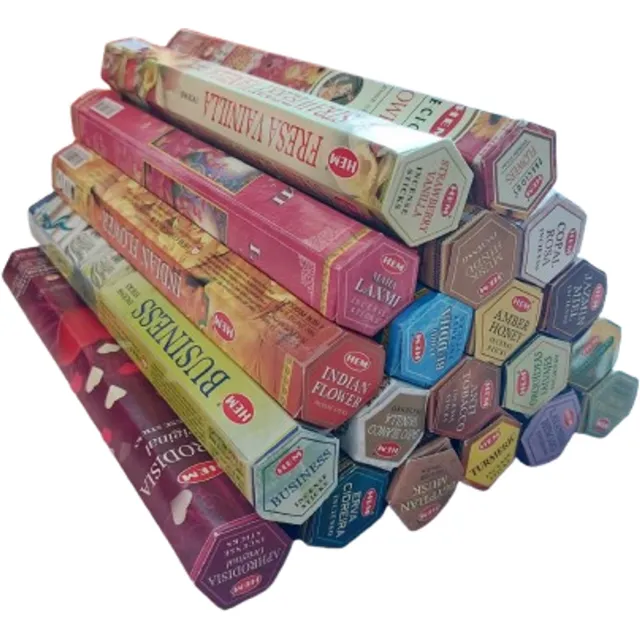 HEM Set Van 20 Soorten Wierookstokjes - Wierook - Assorti Pakket - Verschillende geuren - Wierookstokjes - 20 x 20 = 400 stokjes 20 geuren