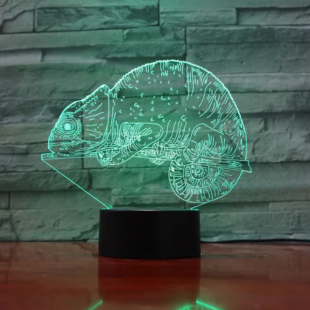 MC Living 3D Led Lamp Met Gravering - RGB 7 Kleuren - Kameleon