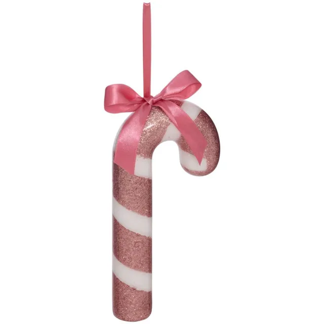 Feeric lights & Christmas Suspension de sapin sucre d'orge en papier bicolore 19 cm Rose
