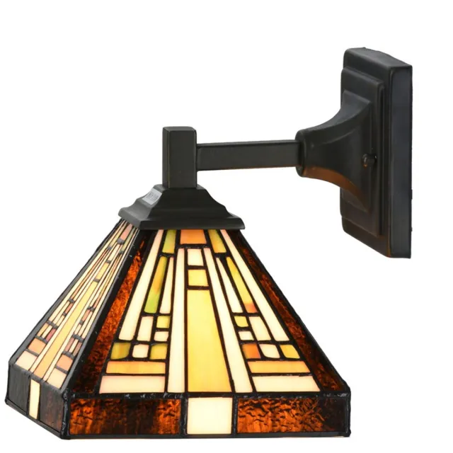 Coloured by Art Tiffany Wandlamp Rising Sun - Art Deco Trade Bruin