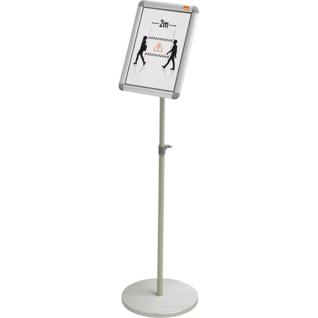 Nobo Essence A4 Displaystandaard met Clicklijst Zilver