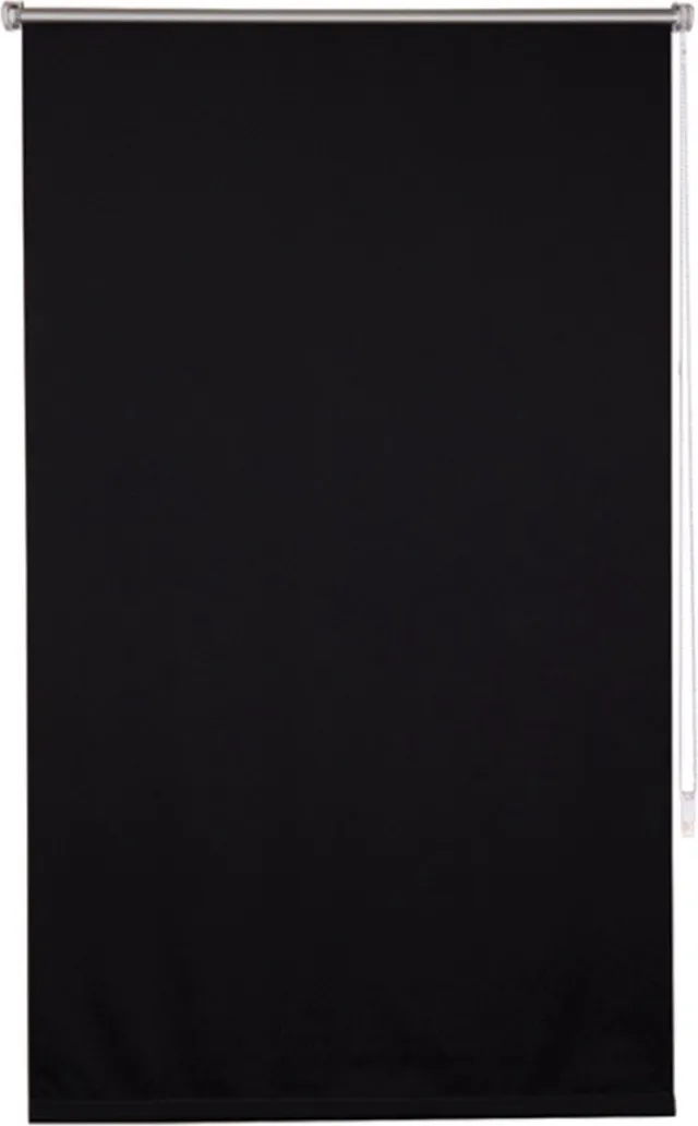 Happyment Bolt Edge Luxe Verduisterend Rolgordijn - Zwart - 50x160cm - Isolerend - Montage met of zonder Boren
