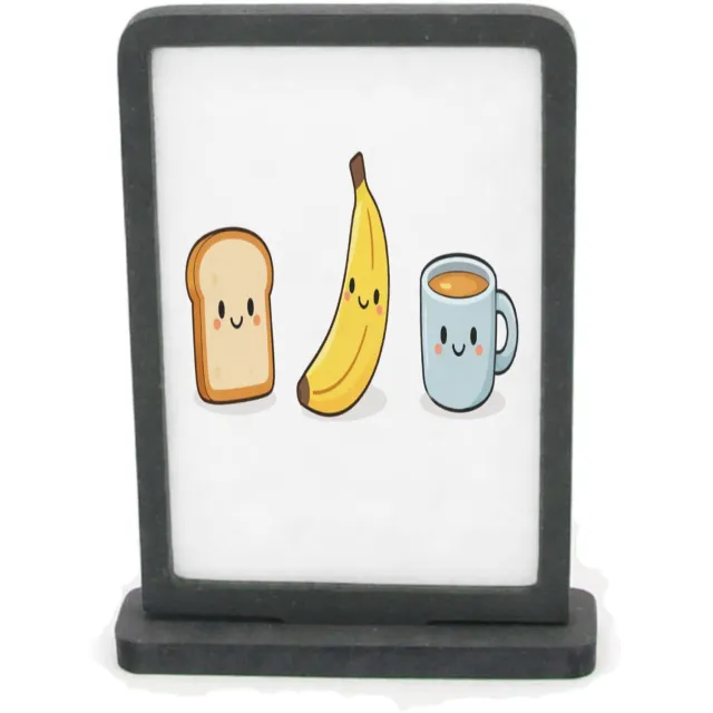 Mr Cadeautjes Houten fotolijst rechthoek met MDF inleg - design Rustige ontbijtprint met een speelse centrale boodschap en d | cadeau Wit