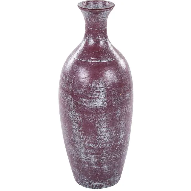 Beliani KARDIA - Decoratieve vaas - Lichtblauw - Terracotta Bruin