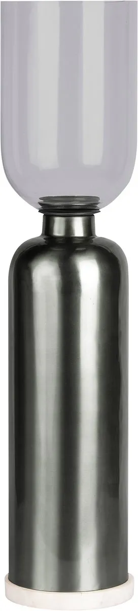 Padiro windlicht - 16 x 16 x 72,5 cm - Zwart - Marmer, IJzer