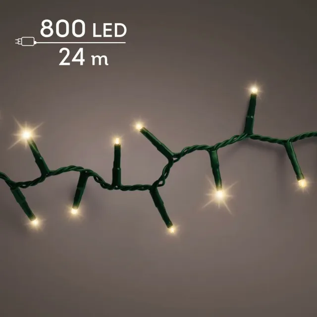Lumineo LED compact sparkle rice lights 800 lamps soft gold