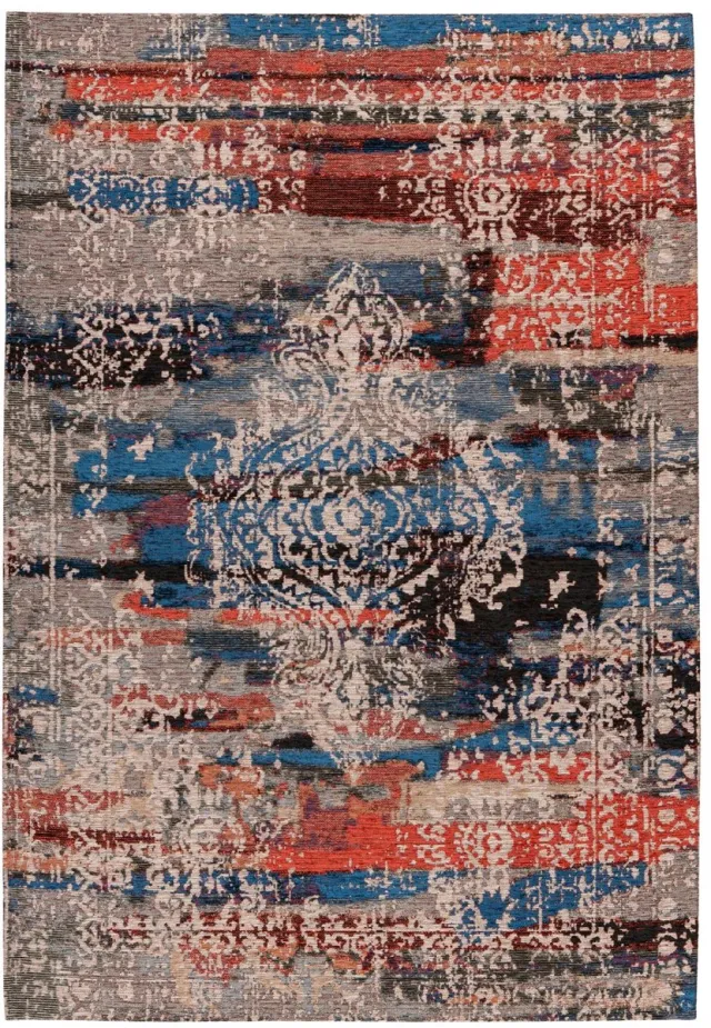 Padiro design laagpolig vloerkleed - bordeaux - modern abstract ontwerp - voor vloerverwarming - van polyester, modacryl en katoen rood
