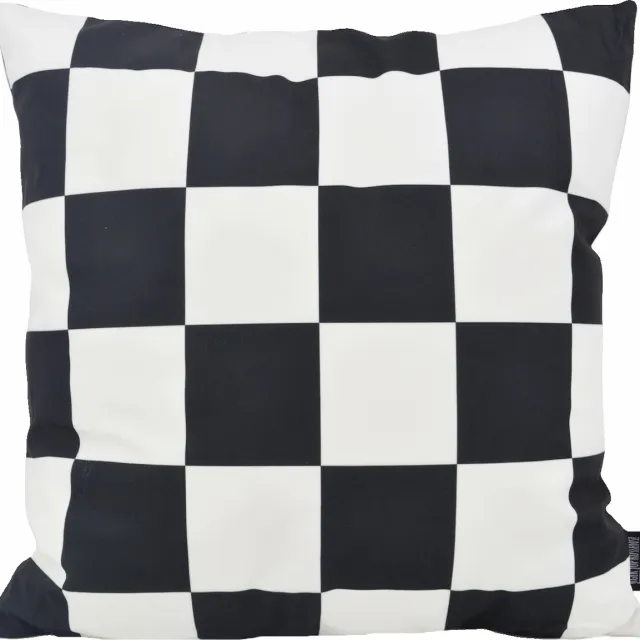 Gek op Kussens! Checker Zwart Kussenhoes | Katoen/Polyester | 45 x 45 cm