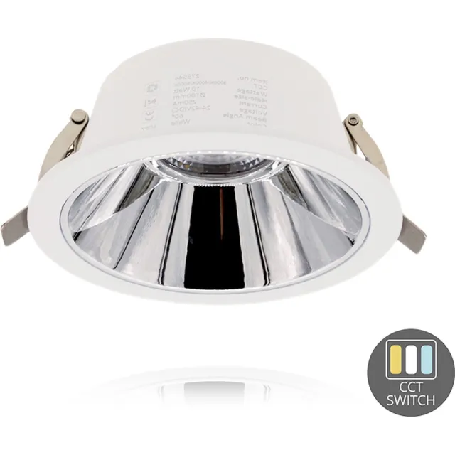 Blinq88 OutledTL | LED Downlight Kerber - TriColor - 16 Watt - Zaagmaat 130 -140MM - Wit