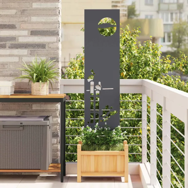 vidaXL Tuin Privacy Screen Antraciet 32 x 140 cm Koudgewalst staal