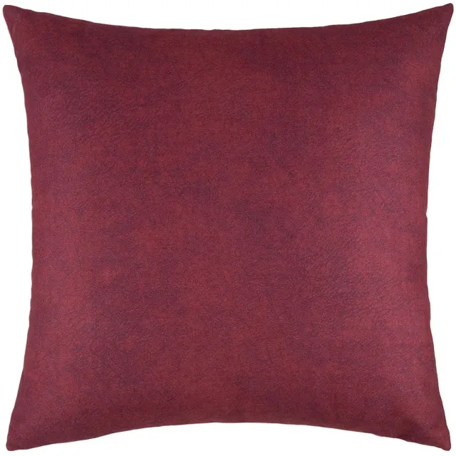 ASDIVA Darymex Suede - Suède Sierkussensloop - 43x43 cm - Etnisch Damast - Paars - Dubbelzijdig Bedrukt Rood