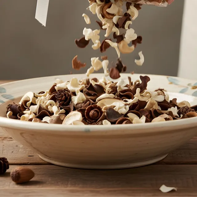 hbx Luxe Geurende Potpourri Zoet 190 gram - Strooidecoratie - Natuurlijke huisparfum WIT BRUIN