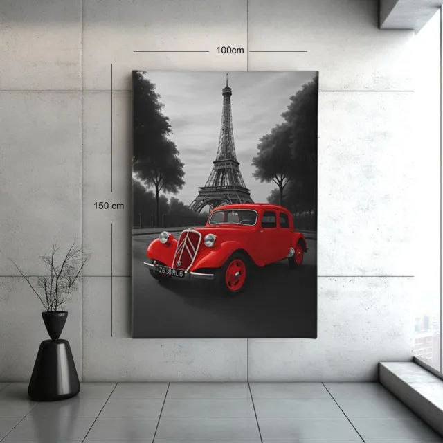 Trendex Global Canvas Schilderij - Eiffeltoren - Parijs - Abstract - Kunst - 120x80x2 cm Kleurrijk