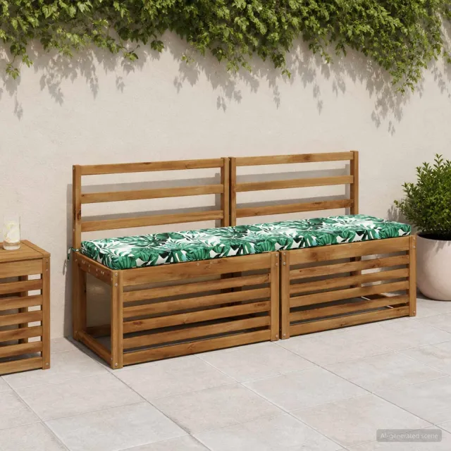vidaXL Bankkussen SOEST 100% Polyester Bladpatroon 150 x 40 x 5 cm Groen