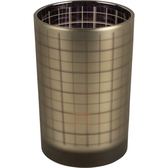 Mars & More Theelichthouder blok goud paars large 18cm*