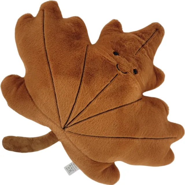 Happy Happenings Bladkussen Herfstblad - Sierkussen Bruin - 100% Polyester - Woondecoratie Kussen - Zacht en Knus - Bank Slaapkamer Woonkamer
