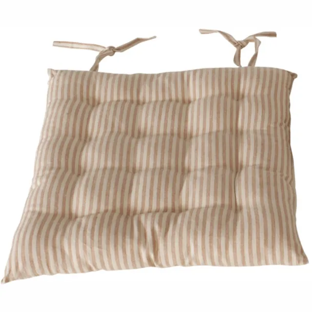 Boltze Home Stoelkussen - Katoenen stoelzitting ILENA met strepen, 40 x 40 cm Beige