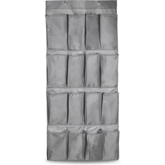 Blokker Schoenenzak Hangend 115 x 48 cm Grijs - Schoen Opbergsysteem Aan Deur - Geschikt voor 8 Paar Schoenen - Schoenenkast lichtgrijs