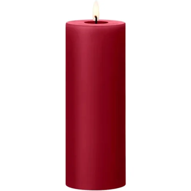 Ester & Erik Led Pillar kaars H20cm winter berry Rood