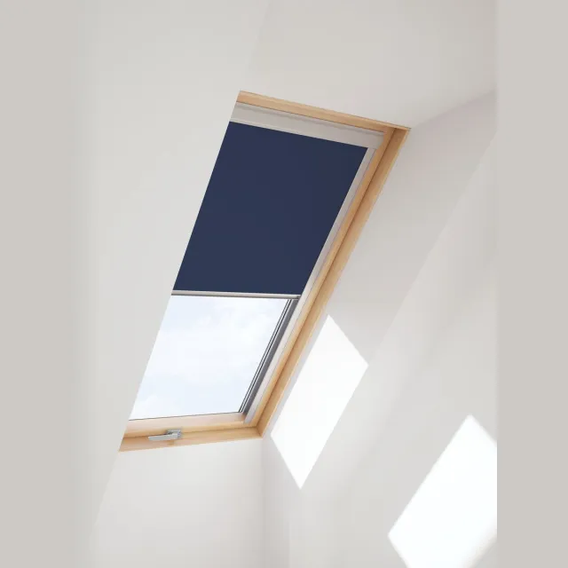 Vensterdecor Dakraam Verduisterend Rolgordijn passend op VELUX S08, Donkerblauw