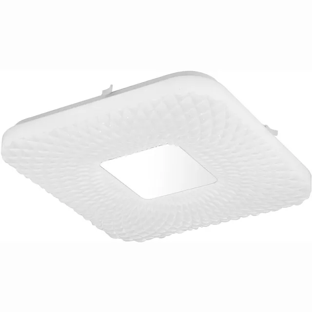Globo Lighting LED plafondlamp opaal chroom spot wit lamp woonkamer verlichting vierkant