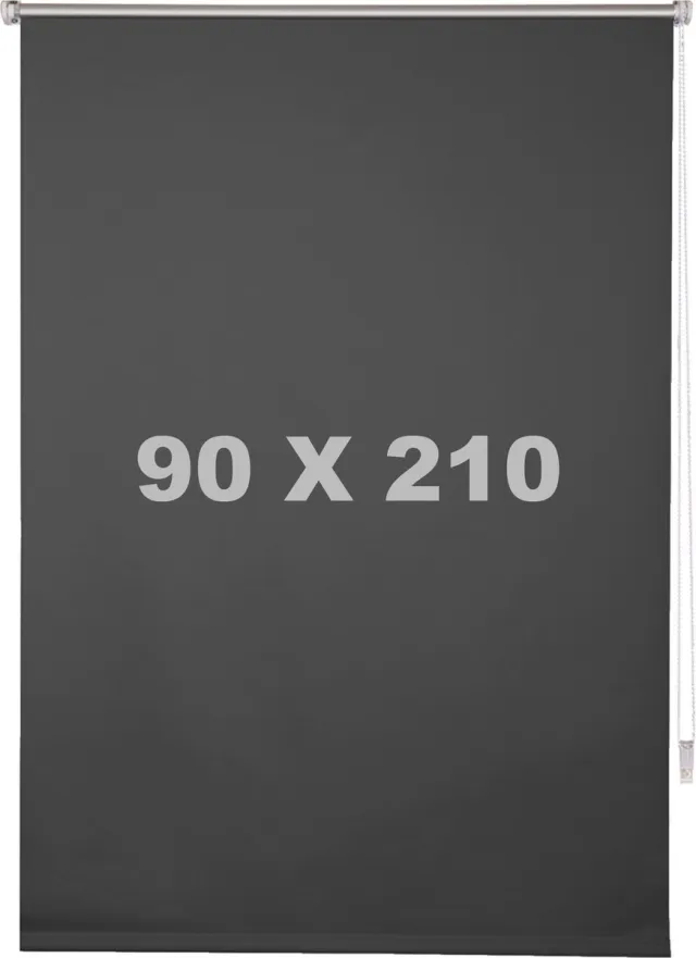 Saphly Gordijnenset 90x210cm Antraciet - Luxe, Verduisterend en Isolerend, Rolgordijnen verduisterend en Luxaflex - Voor Woonkamer, Slaapkamer en Privacy