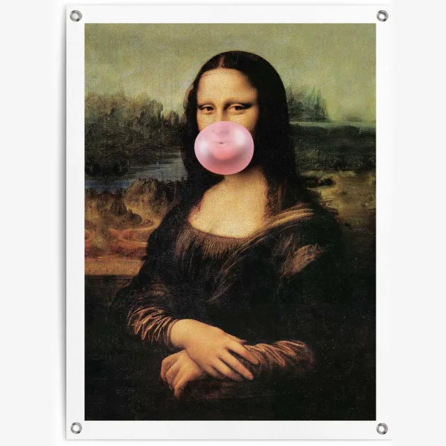 Reinders Tuinposter Mona Lisa - bubblegum - 80 x 60 - Canvas - REINDERS