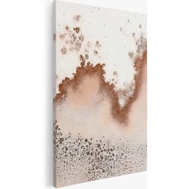 Saammp Canvas Schilderij - roestbruine tinten - Abstract - 50x70 - Foto op canvas - Wanddecoratie - Muurdecoratie Woonkamer - Slaapkamer decoratie - Canvas Print Multicolor