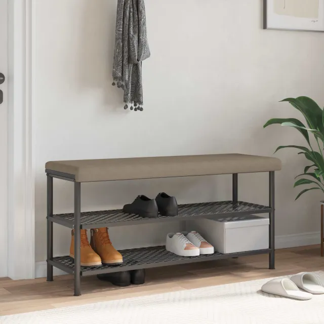 vidaXL Bankkussen Microvezel Taupe Diepte 35 cm