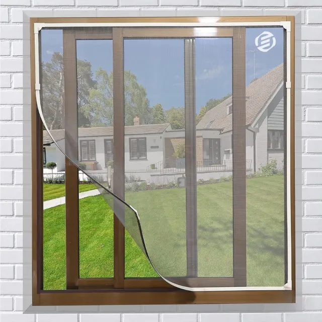 Equivera Raamhor Magnetisch - 150 x 130 cm - Vliegengordijn - Hor - Raamhor - Gordijn - Magnetisch Hordeur Grijs