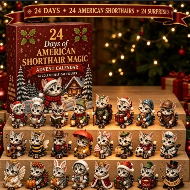 Sanorum 2026 Nieuwste 24-Daagse Aftelkalender Hangers - Acryl Charms met Handgemaakte Uitstraling - Dagelijkse Verrassing & Feestelijke Sfeer - Perfect Cadeau Zoals in de figuur wordt getoond