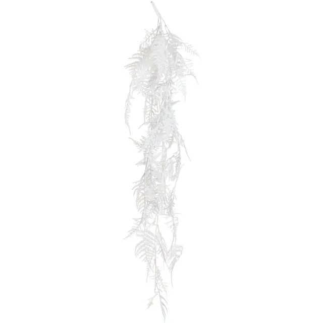 Kaemingk Asperges kunst aspergevaren wit glitter winterdecoratie 105cm
