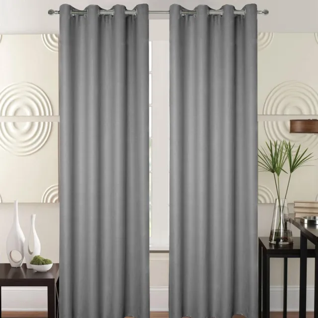 SB Line Kant en klaar Gordijn - Verduisterend - Met ringen - 140x260 cm - Grijs
