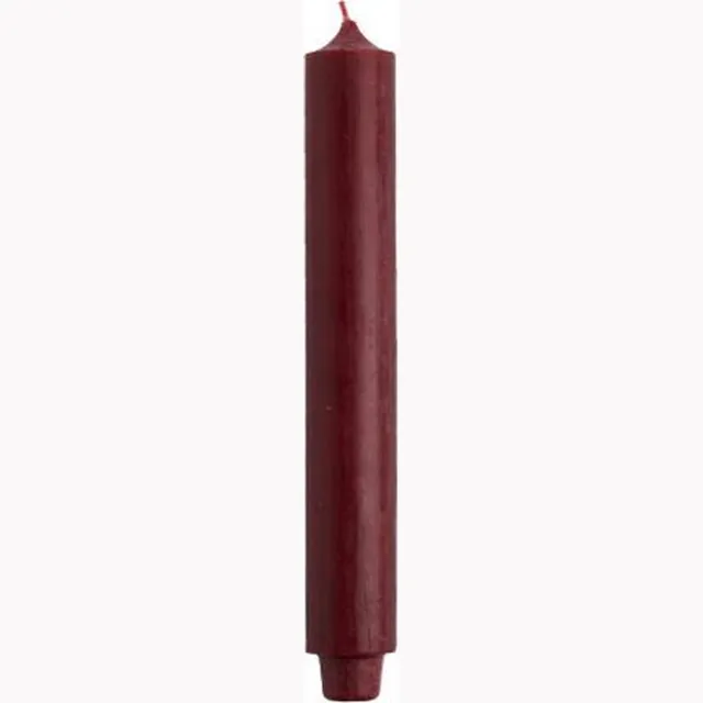Rustik Lys Dinerkaarsen dik (3.2) D bordeaux/ Bordeaux 10 stuks