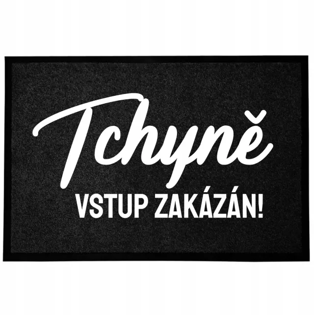 TabPrint Merkloze Zwarte Deurmat 'Verboden Toegang' - 60x40cm