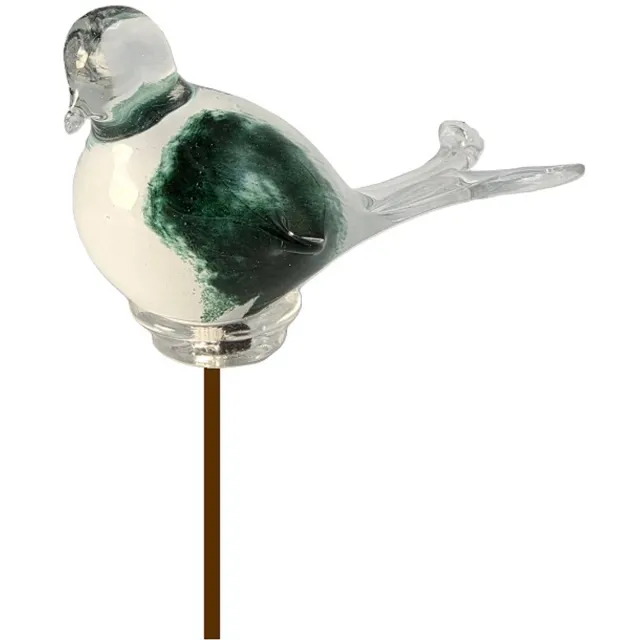 Rawa Geschenken Tuinsteker vogel 75 cm multi groen - tuindecoratie - tuinkunst glazen vogel- tuinprikker - tuinpendel - tuinsteker roze