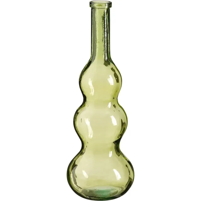 Mica Decorations Vaas Benito - 26.5x26.5x75 cm - Glas - Licht Groen