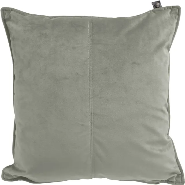 Overseas Middlestitch Velours Kussen Soft Green 45 x 45 cm Groen Donker 1