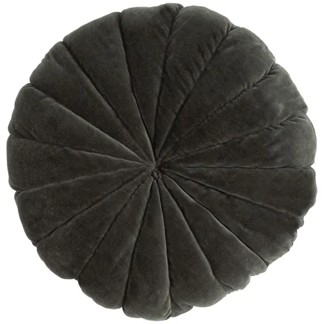 Linen & More Flower - sierkussen groen - diameter 40 x 12 cm